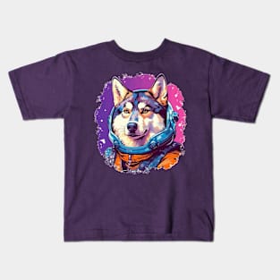 Husky Astronaut: Exploring the Cosmos Kids T-Shirt